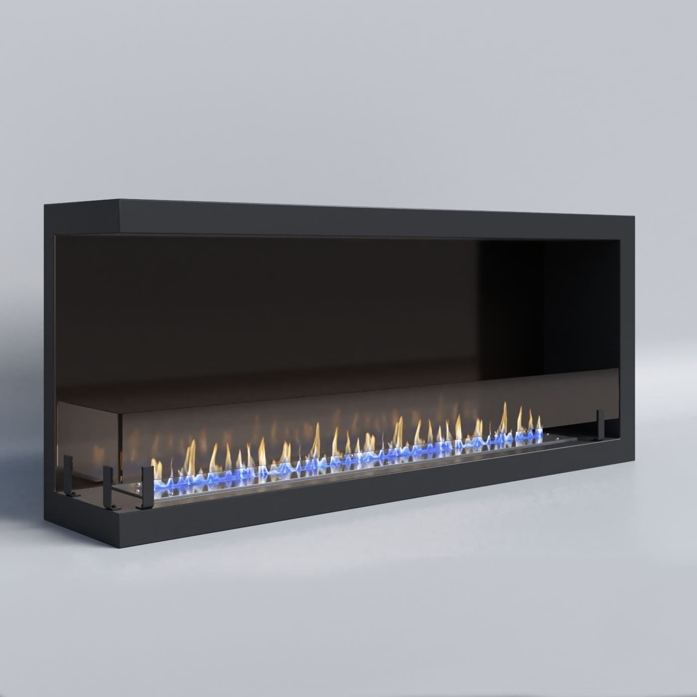 Биокамин "Русский огонь" Честер 1200 угловой левый с защитным и декоративным стеклом по цене 52 500 руб.