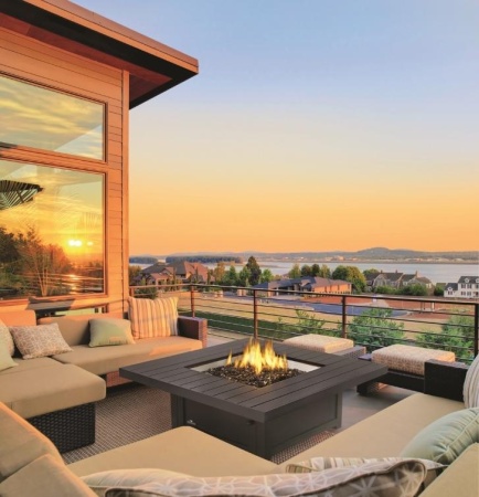 Стол-камин газовый NapoLEOn Hampton 127х82 см