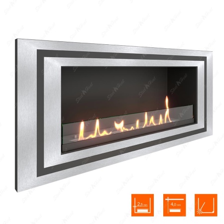 Биокамин SteelHeat LONG-D 900 XL стекло по цене 39 936 руб.