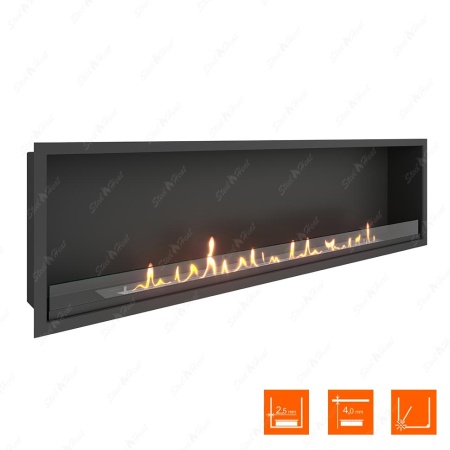 Биокамин SteelHeat LEADER 1600 стекло по цене 58 590 руб.