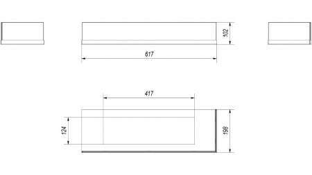 Стекло декоративное для биокамина DELTA/P/700 по цене €161